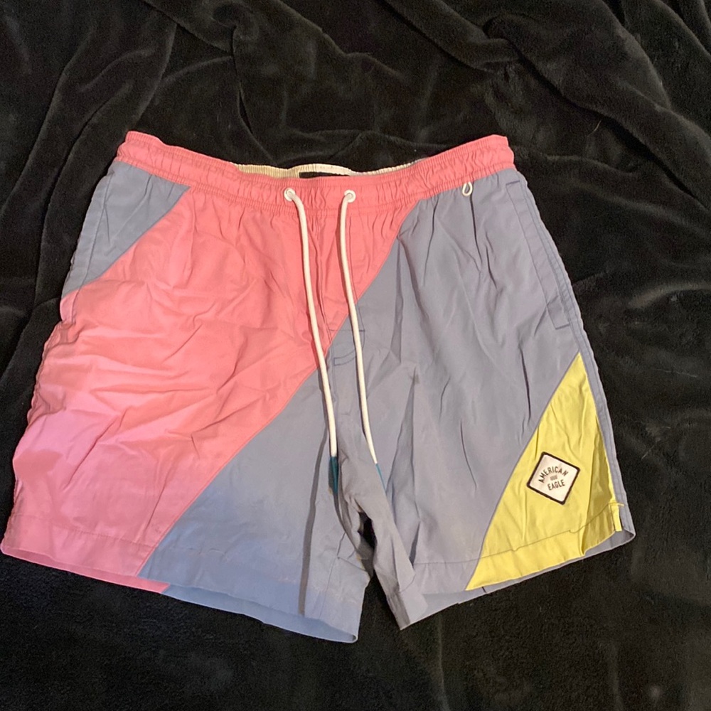 American Eagle, Medium, Multi Color Swim Trunks